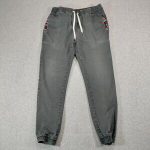 WOWIE Mens Jogger Chino Pants Medium Charcoal Gray Stretch 97/3 Cotton